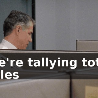 We're tallying total sales