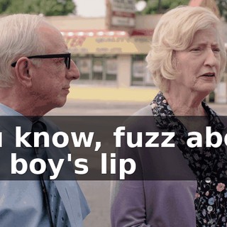 You know, fuzz above the boy's lip