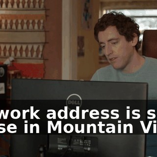 his work address is some house in Mountain View.
