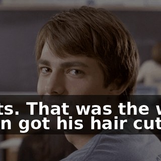 Limits. That was the week Aaron got his hair cut.