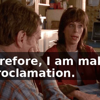 Therefore, I am making a proclamation.