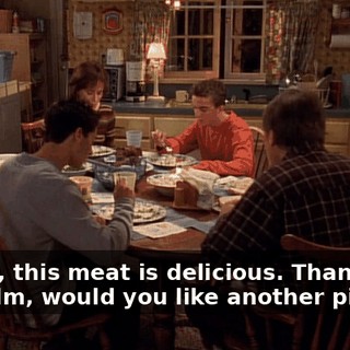 Reese, this meat is delicious. Thank you. Malcolm, would you like another piece?