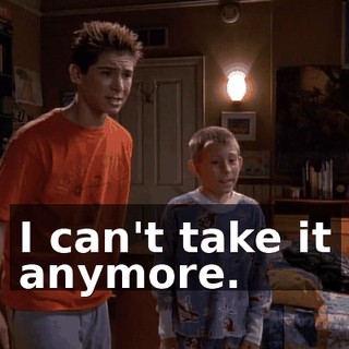 I can't take it anymore.