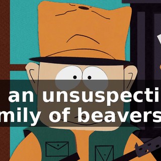 on an unsuspecting family of beavers,