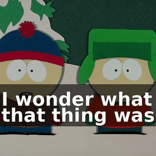 I wonder what that thing was