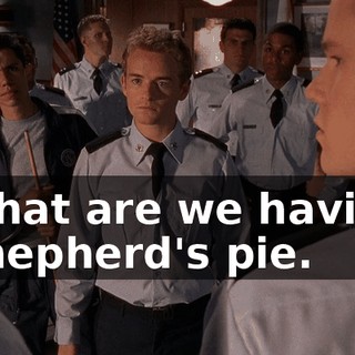 - What are we having? - Shepherd's pie.