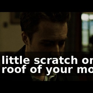 the little scratch on the roof of your mouth