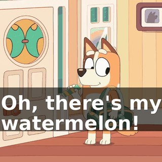 Oh, there's my watermelon!