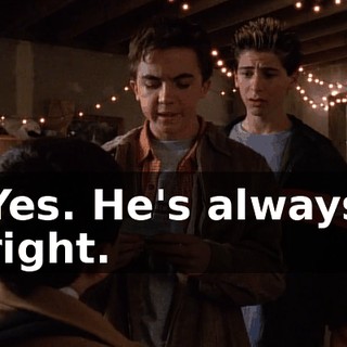 Yes. He's always right.