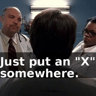 Just put an "X" somewhere.