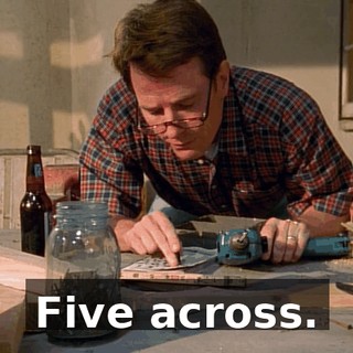Five across.