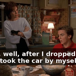 Okay, well, after I dropped Polly off, I took the car by myself.
