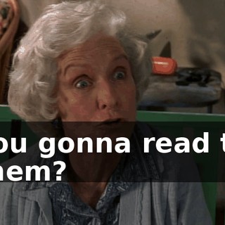 You gonna read to them?