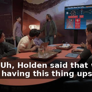 Hey! Uh, Holden said that we were having this thing upstairs.