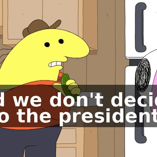 and we don't decide who the president is.