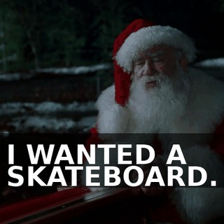 I WANTED A SKATEBOARD.