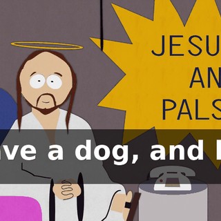 I have a dog, and he's a--