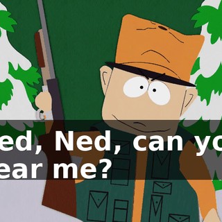 Ned, Ned, can you hear me?