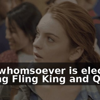And whomsoever is elected Spring Fling King and Queen