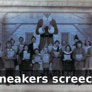 ( sneakers screech )