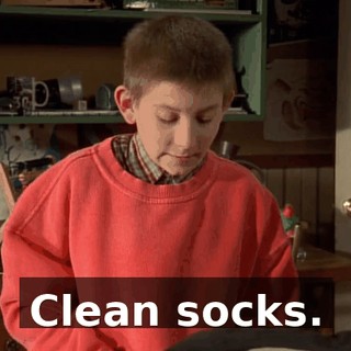 Clean socks.