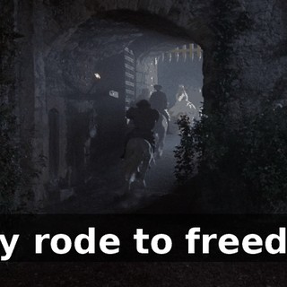 They rode to freedom.