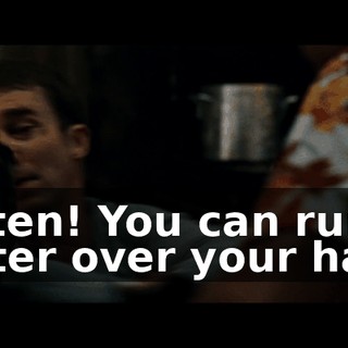 Listen! You can run water over your hand