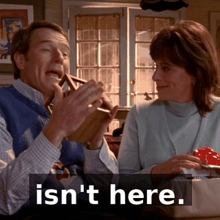 isn't here.