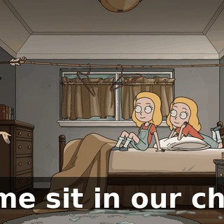 Come sit in our chair.