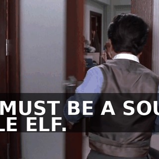 HE MUST BE A SOUTH POLE ELF.