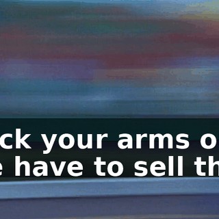 Stick your arms out! We have to sell this!