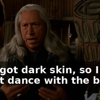 I've got dark skin, so I must dance with the bears