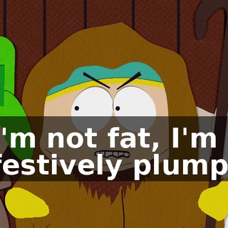 I'm not fat, I'm festively plump.