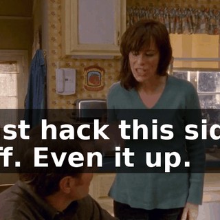 Just hack this side off. Even it up.