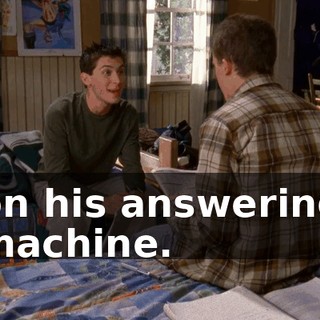 on his answering machine.