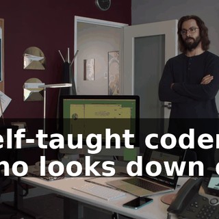 Self-taught coder who looks down on