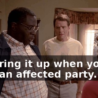 to bring it up when you're not an affected party.