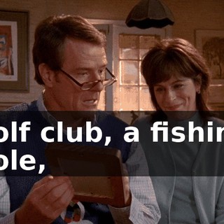 golf club, a fishing pole,
