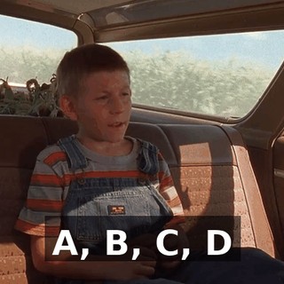 ♪ A, B, C, D ♪