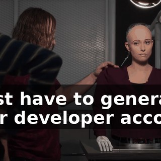 I just have to generate your developer account