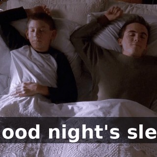 A good night's sleep.
